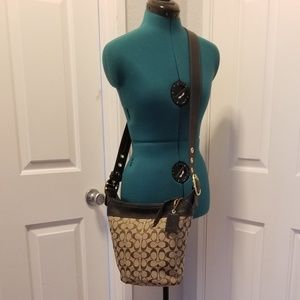 Coach H0793-11437 Signature Leather Duffle Bag